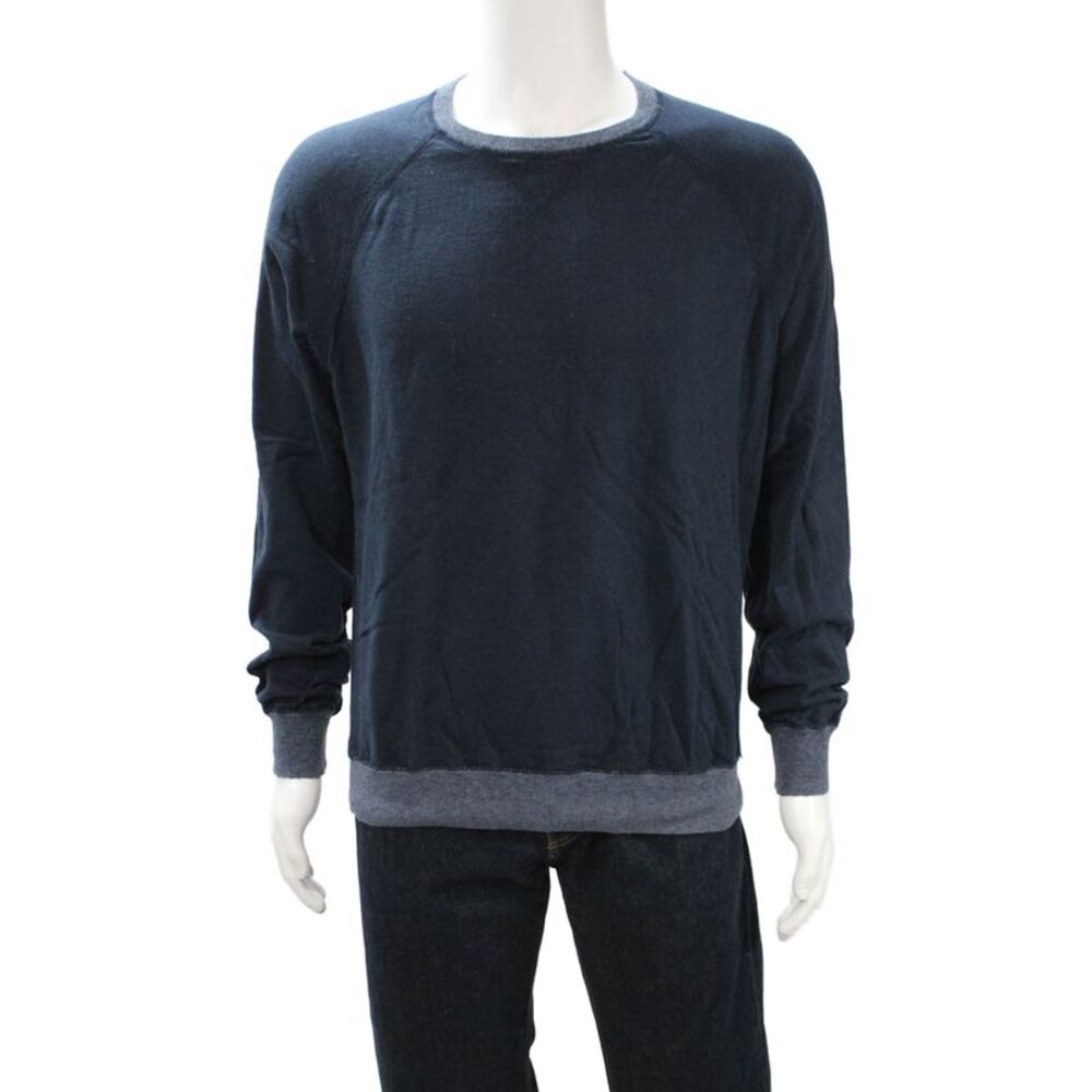 WOOLRICH JOHN RICH & BROS Men Pullover Sweatshirt Dark Blue Size XL